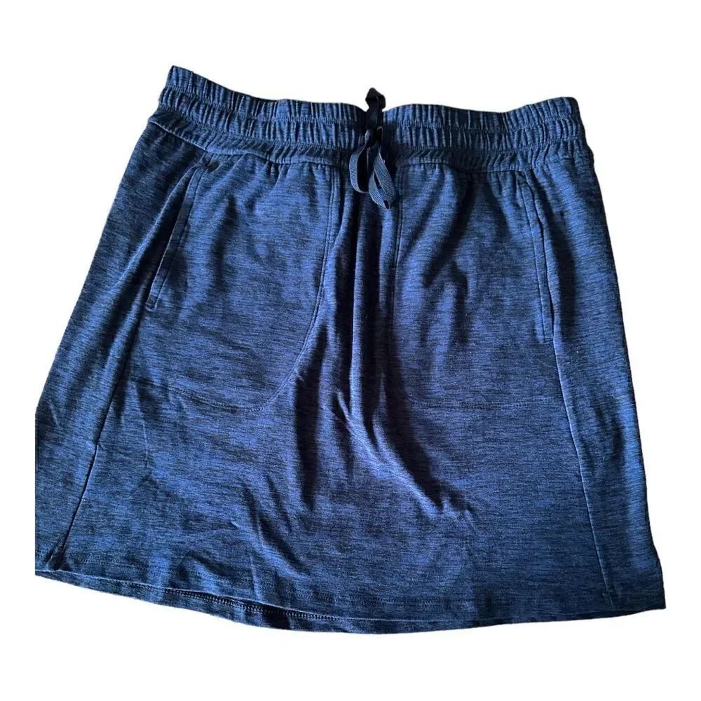Kyodan | Blue Marled Pull On Drawstring Skort Built in Shorts with Pockets | S
